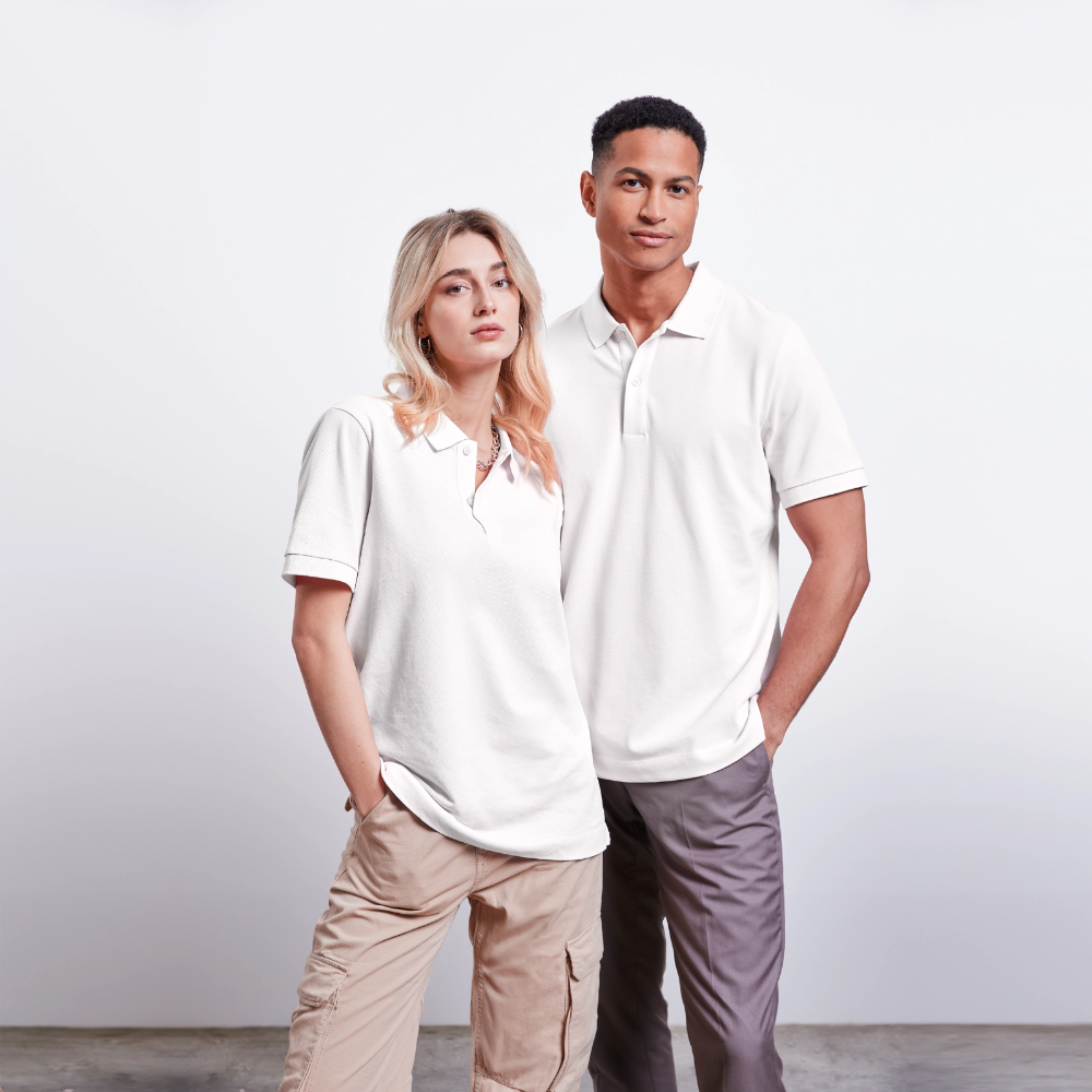 Stanley/Stella Unisex Bio-Poloshirt PREPSTER - personalisierbar - Weiß