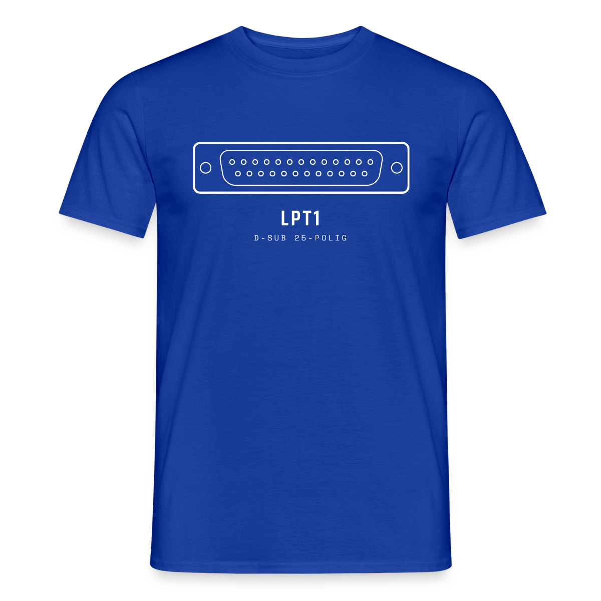 "LPT1, D-Sub 25-polig" Motiv-T-Shirt für Männer, Farbe Dunkelblau
