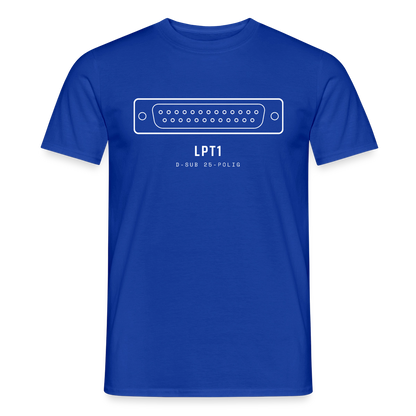 "LPT1, D-Sub 25-polig" Motiv-T-Shirt für Männer, Farbe Dunkelblau