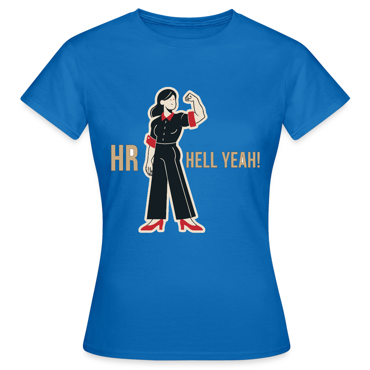 HR. Hell yeah! Motiv-T-Shirt für Frauen, Farbe Royalblau
