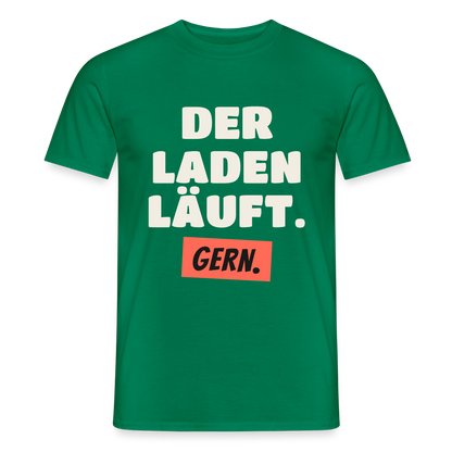 Der Laden läuft. Gern. Motiv-T-Shirt für Männer, Farbe Kelly Green