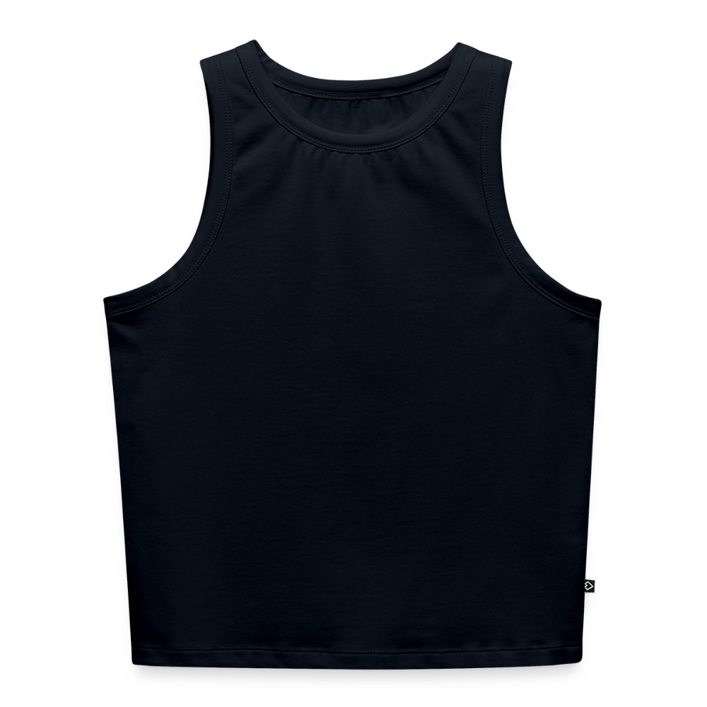 Frauen Cropped Tank Top - personalisierbar - Navy