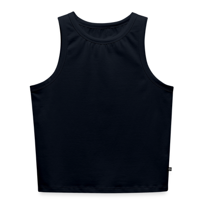 Frauen Cropped Tank Top - personalisierbar - Navy