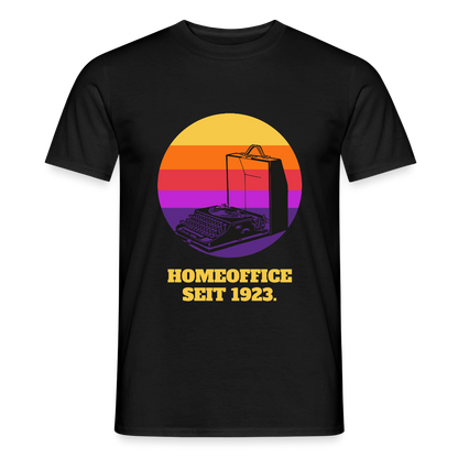 Homeoffice seit 1923 Motiv-T-Shirt für Männer, Farbe Schwarz