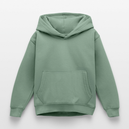 Kinder Hoodie - personalisierbare Vorder- und Rückseite - Graugrün