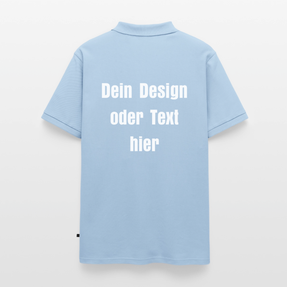 Männer Premium Bio Polo Shirt - personalisierbar - Hellblau