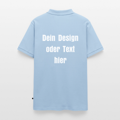 Männer Premium Bio Polo Shirt - personalisierbar - Hellblau