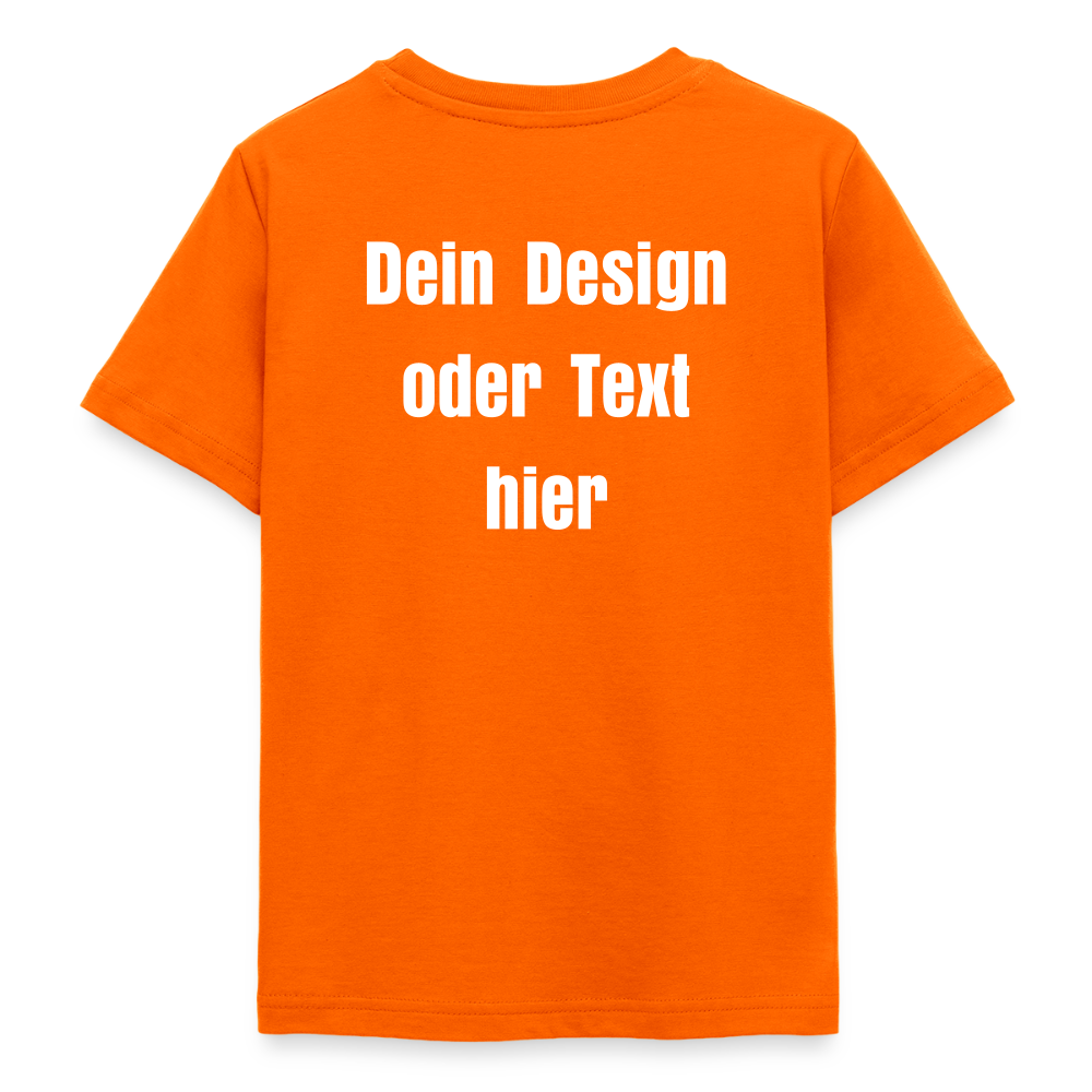 Teenager T-Shirt - personalisierbare Vorder- und Rückseite - Orange