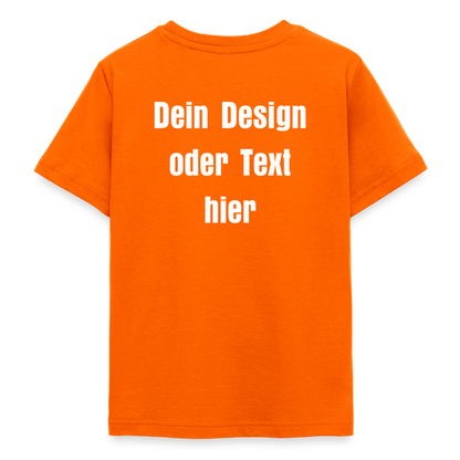 Teenager T-Shirt - personalisierbare Vorder- und Rückseite - Orange