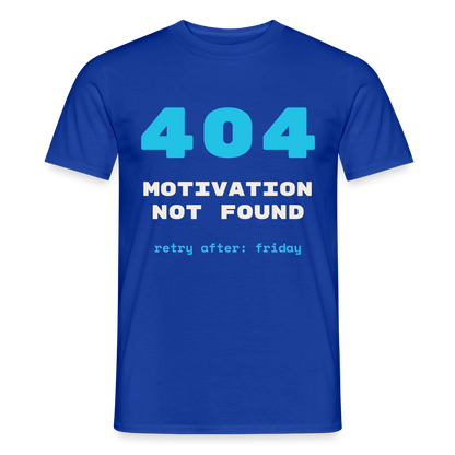 404 Motivation not found. Retry after: friday Motiv-T-Shirt für Männer, Farbe Dunkelblau
