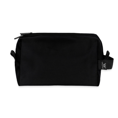Recycelte Kulturtasche - personalisierbar - Schwarz