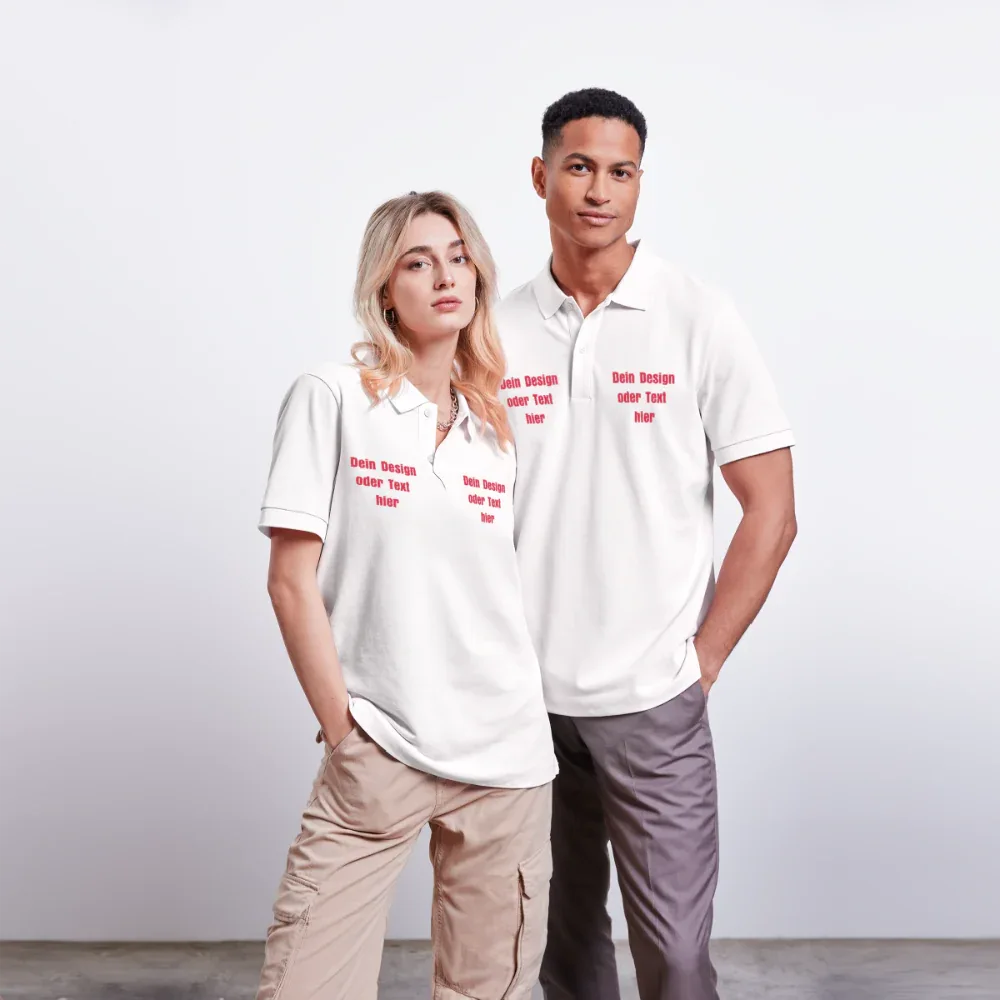 Stanley/Stella Unisex Bio-Poloshirt PREPSTER - personalisierbar - Weiß