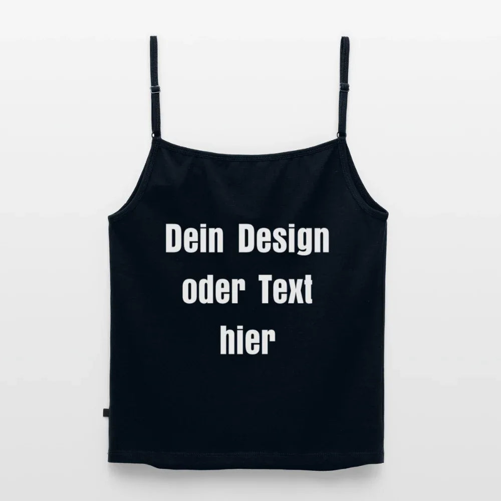 Frauen Spaghetti Tank Top - personalisierbar - Navy