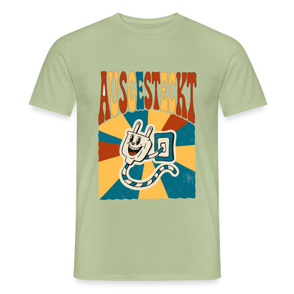 "Ausgesteckt. Midcentury-Motiv" Motiv-T-Shirt für Männer, Farbe Sage