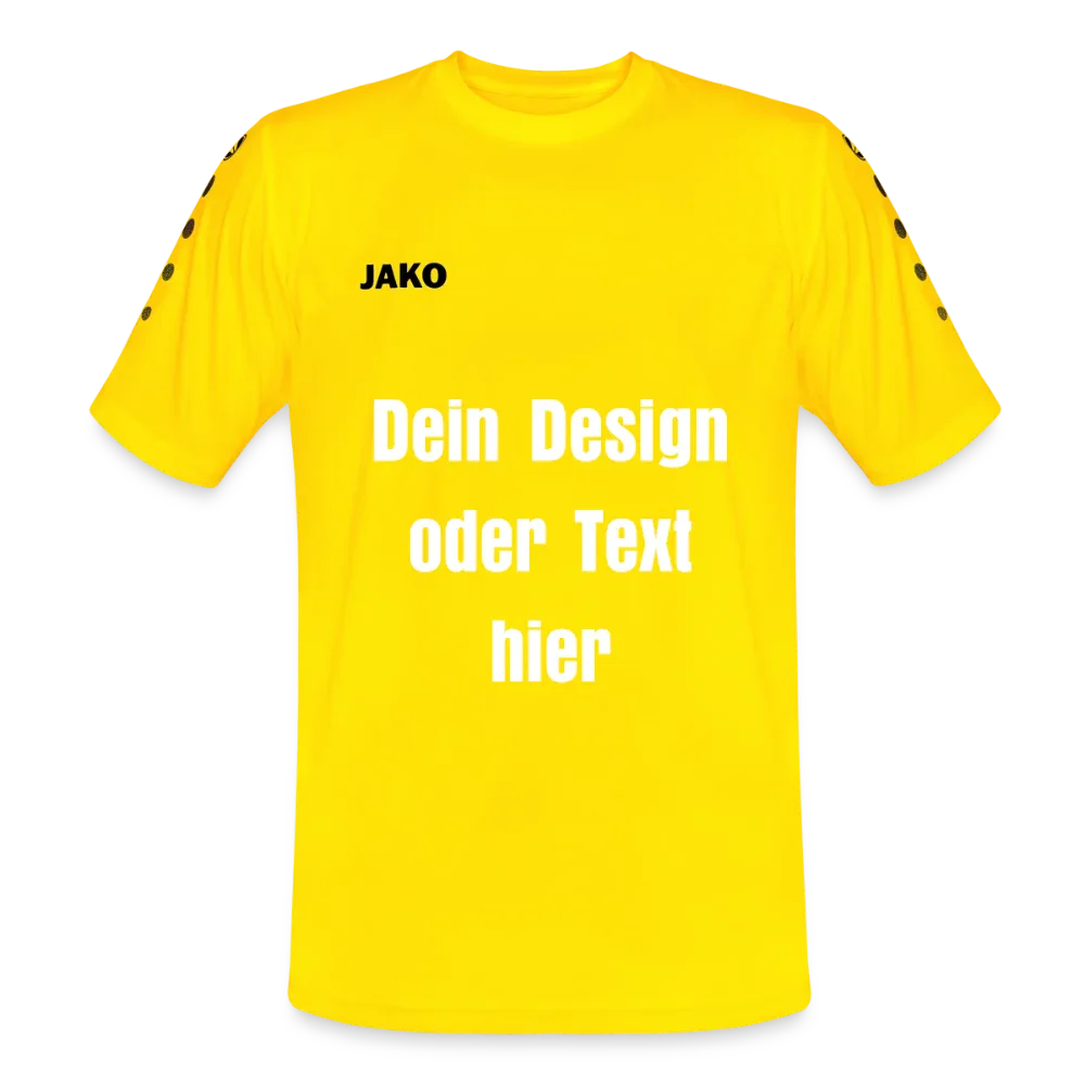 JAKO Männer Trikot Team - personalisierbare Vorder- und Rückseite - Gelb