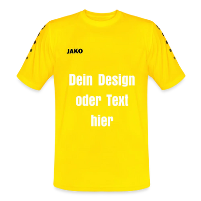 JAKO Männer Trikot Team - personalisierbare Vorder- und Rückseite - Gelb