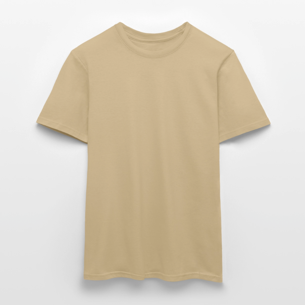 Männer T-Shirt - personalisierbare Vorder- und Rückseite - Sandbeige