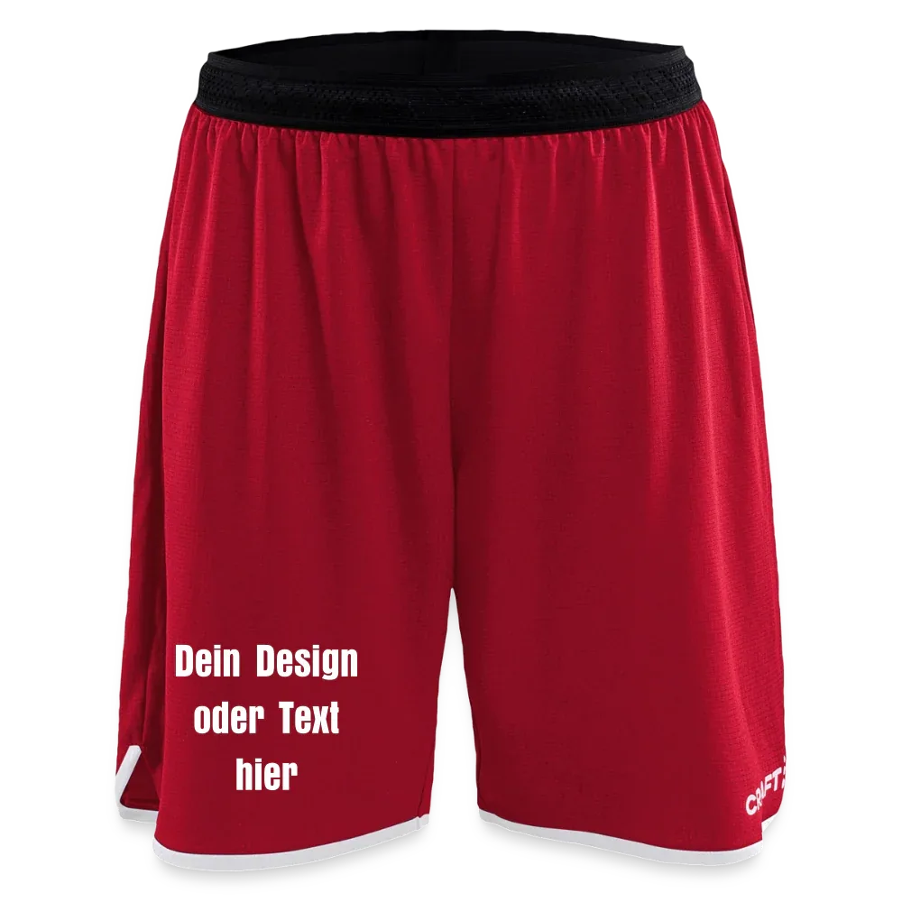 CRAFT Progress Frauen Basketballshorts - personalisierbar - Dunkelrot