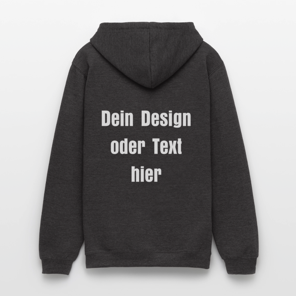 Unisex Hoodie - personalisierbare Vorder- und Rückseite - Anthrazit