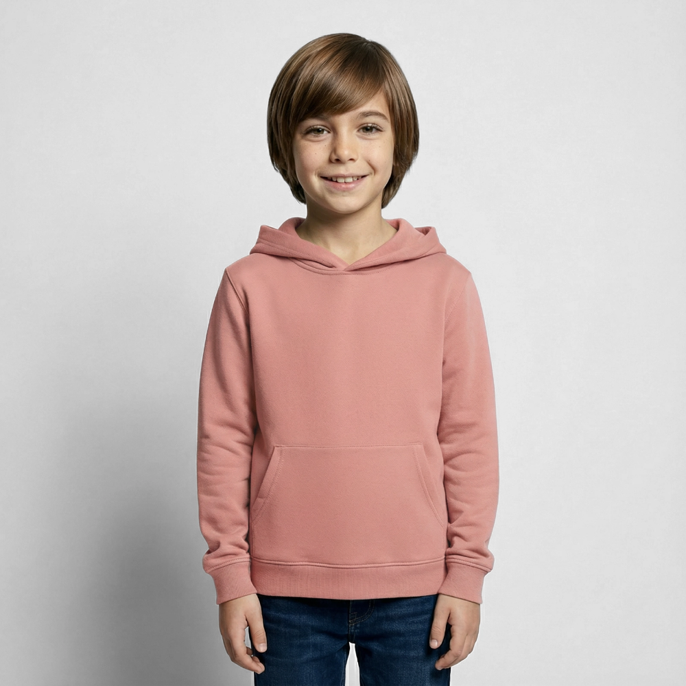 Kinder Hoodie - personalisierbare Vorder- und Rückseite - Altrosa