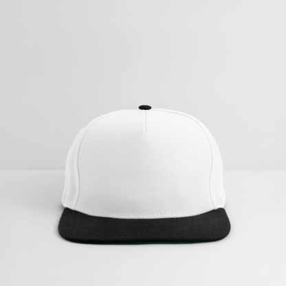 Snapback Cap - personalisierbar - Weiß/Schwarz