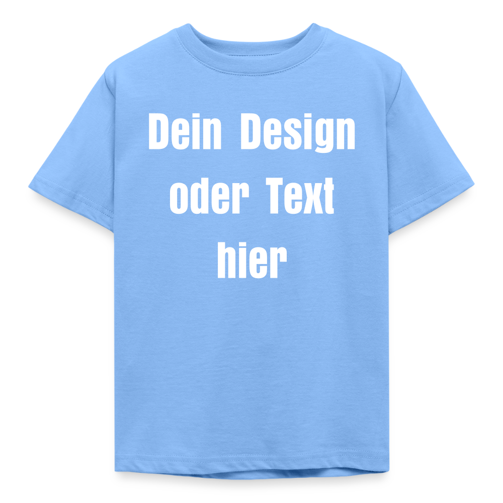 Kinder T-Shirt - personalisierbare Vorder- und Rückseite - Himmelblau