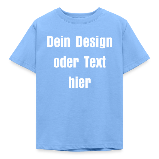 Kinder T-Shirt - personalisierbare Vorder- und Rückseite - Himmelblau