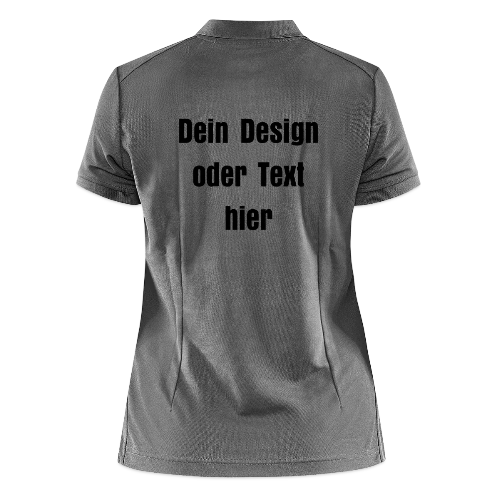 CRAFT Core Unify Frauen Polo Shirt - personalisierbar - Dunkelgrau meliert