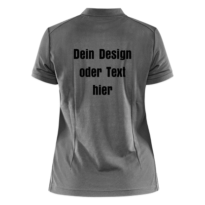 CRAFT Core Unify Frauen Polo Shirt - personalisierbar - Dunkelgrau meliert