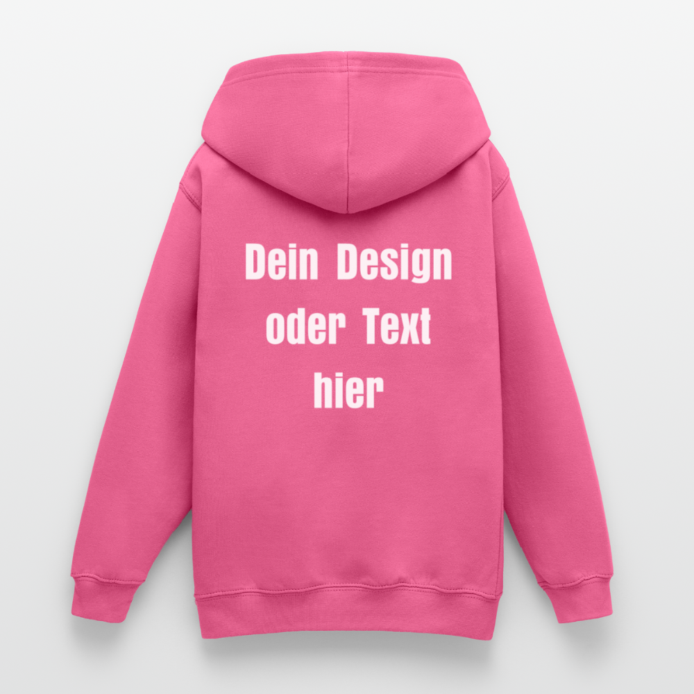 Teenager Hoodie - personalisierbare Vorder- und Rückseite - Pink