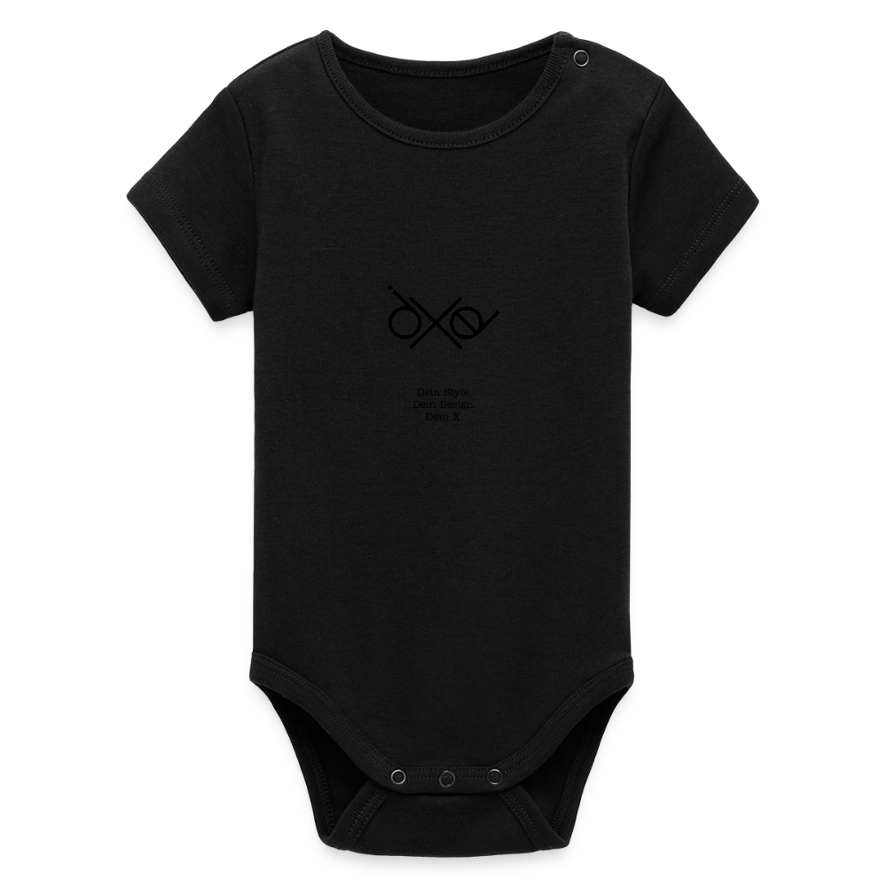 Stanley/Stella Baby Bio Kurzarm-Body - personalisierbar - Schwarz