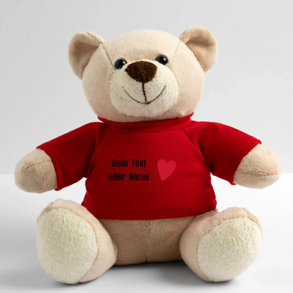 Teddy "Valentine" - personalisierbarer Text oder Name - Rot