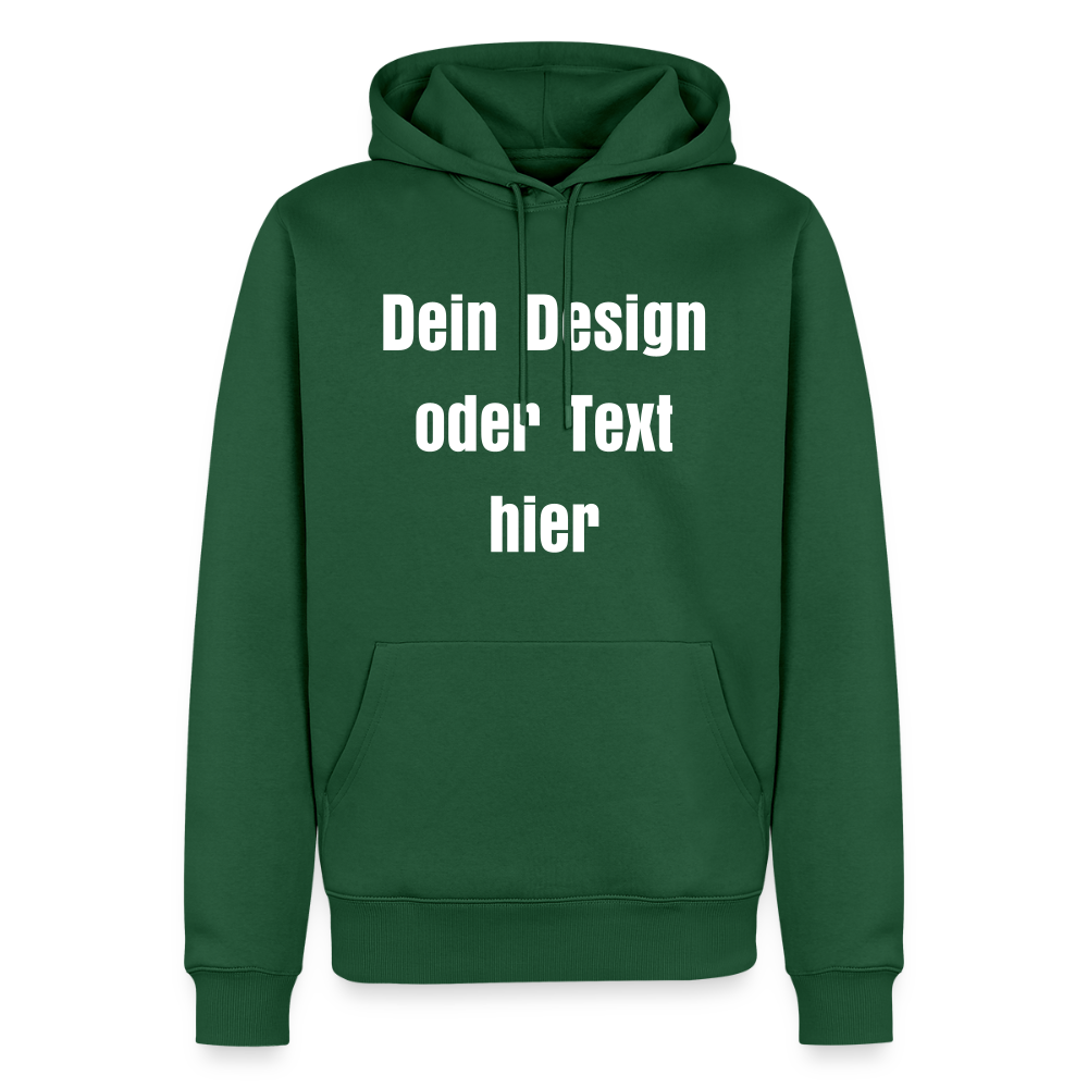 Männer Premium Hoodie - personalisierbare Vorder- und Rückseite - Flaschengrün