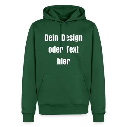 Männer Premium Hoodie - personalisierbare Vorder- und Rückseite - Flaschengrün