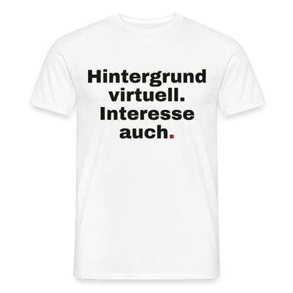 Hintergrund virtuell Motiv-T-Shirt für Männer, Farbe Weiß