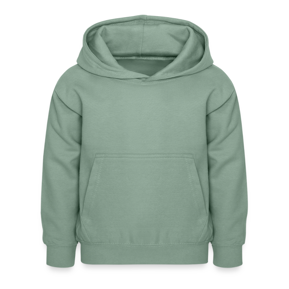Kinder Hoodie - personalisierbare Vorder- und Rückseite - Graugrün