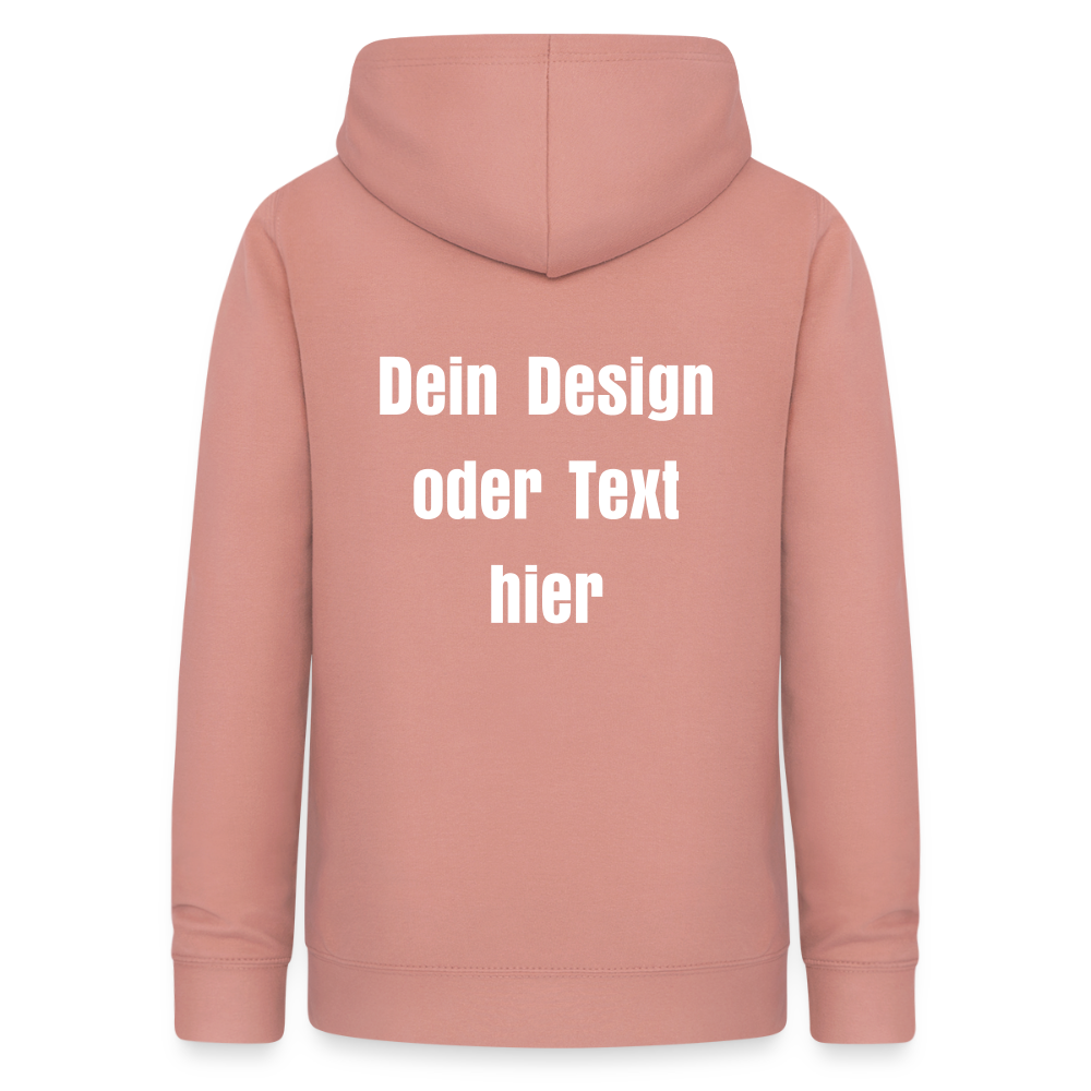 Frauen Hoodie - personalisierbare Vorder- und Rückseite - Altrosa