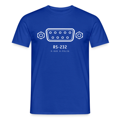 "RS-232, D-Sub 9-polig" Motiv-T-Shirt für Männer, Farbe Dunkelblau