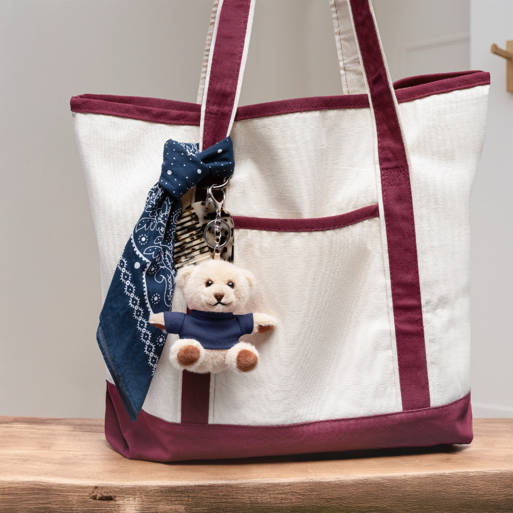 Kuscheltier Schlüsselanhänger - personalisierbar - Navy
