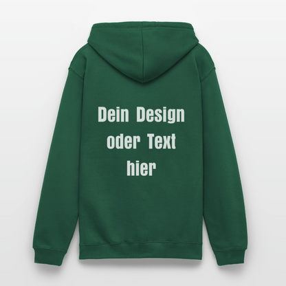 Unisex Hoodie - personalisierbare Vorder- und Rückseite - Flaschengrün