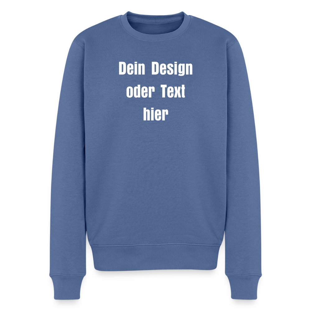 Männer Premium Pullover - personalisierbar - Taubenblau