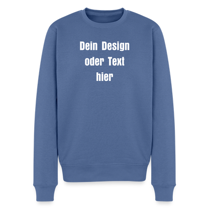 Männer Premium Pullover - personalisierbar - Taubenblau
