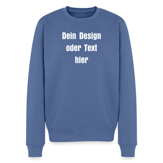 Männer Premium Pullover - personalisierbar - Taubenblau