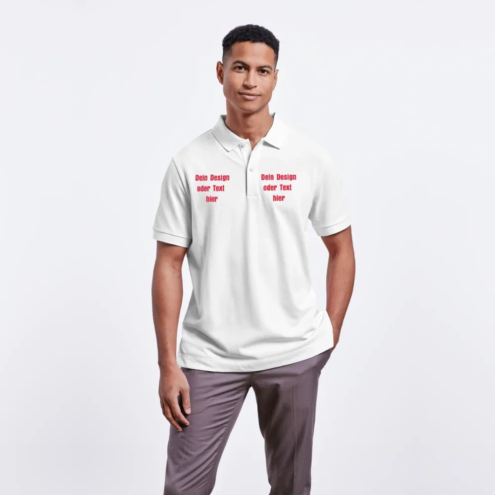 Stanley/Stella Unisex Bio-Poloshirt PREPSTER - personalisierbar - Weiß