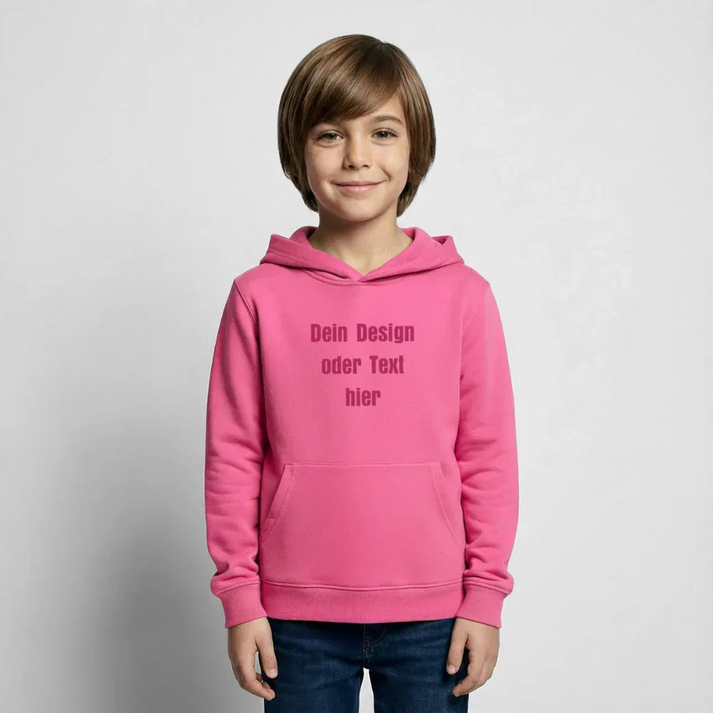Kinder Hoodie - personalisierbare Vorder- und Rückseite - Pink