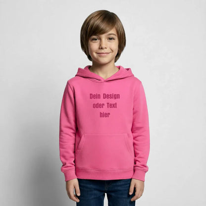 Kinder Hoodie - personalisierbare Vorder- und Rückseite - Pink