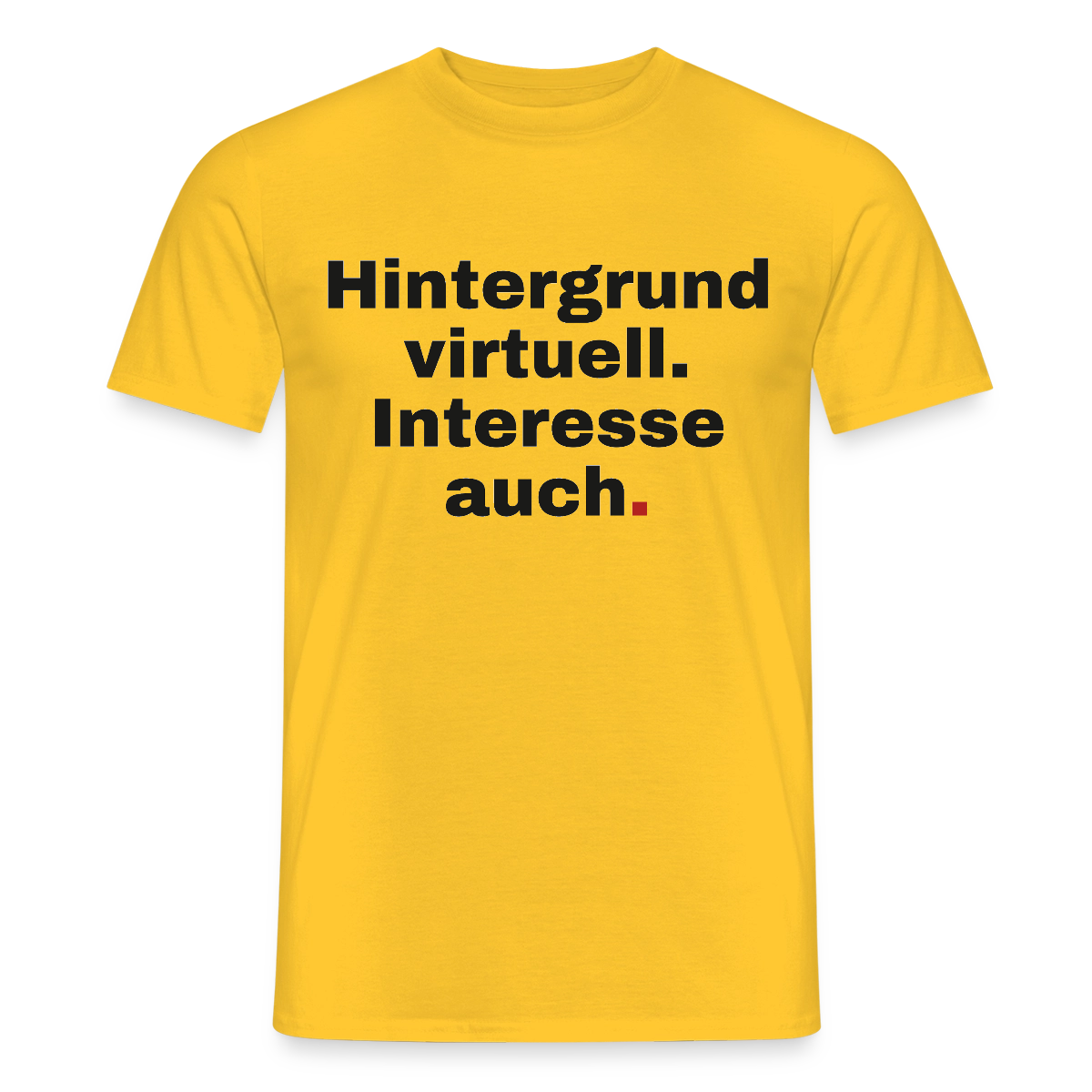 Hintergrund virtuell Motiv-T-Shirt für Männer, Farbe Gelb