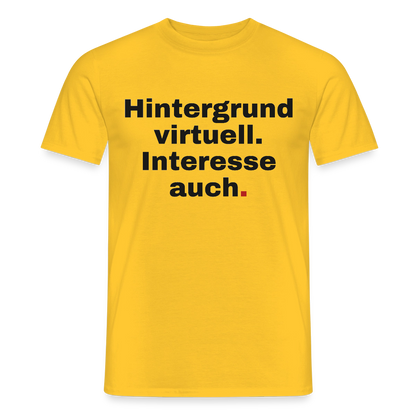 Hintergrund virtuell Motiv-T-Shirt für Männer, Farbe Gelb