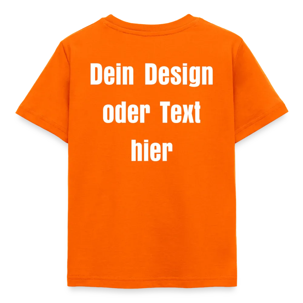 Kinder T-Shirt - personalisierbare Vorder- und Rückseite - Orange