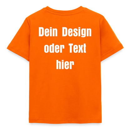 Kinder T-Shirt - personalisierbare Vorder- und Rückseite - Orange
